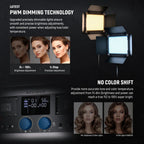 NEEWER RGB1200 LED Video Light with Light Stand - 2 Pack