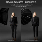 NEEWER NS85U 85cm Quick Release Parabolic Hexadecagon Bowens Mount Softbox