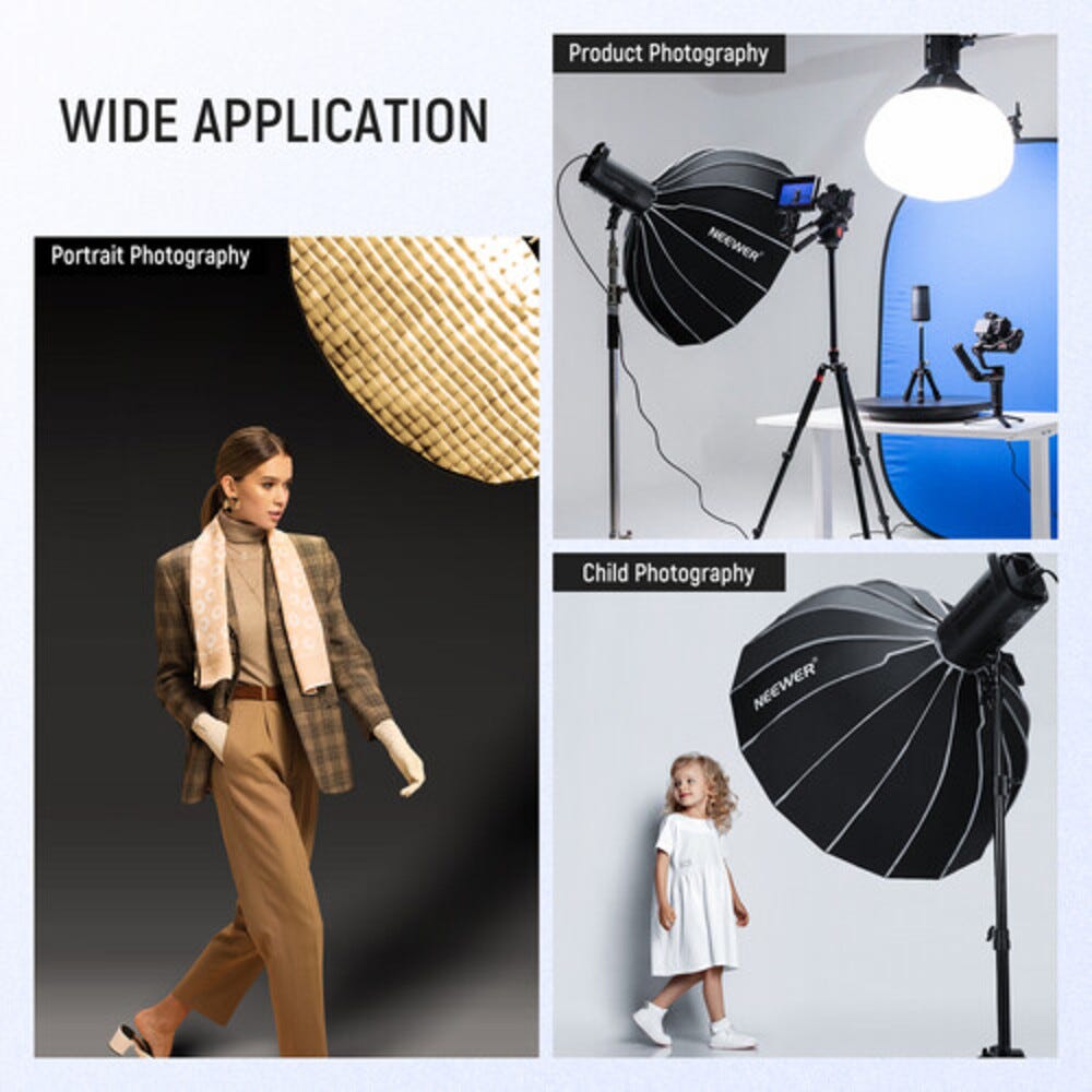 NEEWER NS85U 85cm Quick Release Parabolic Hexadecagon Bowens Mount Softbox