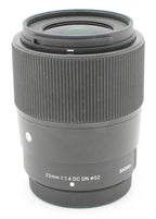 Used Sigma 23mm f/1.4 DG DN Contemporary Lens - Fujifilm X S/N 57407241