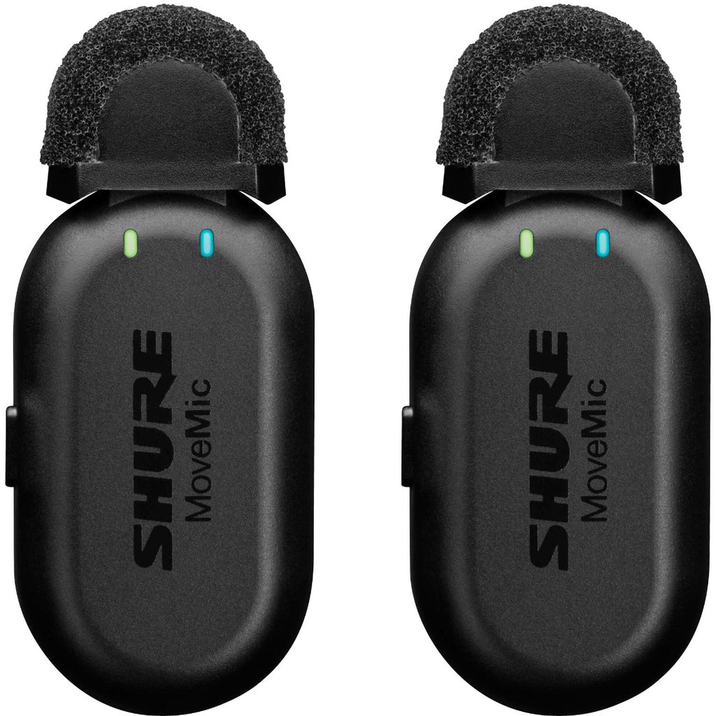 Shure MoveMic Two Receiver Kit - Two-Channel Wireless Lavalier Microphone System