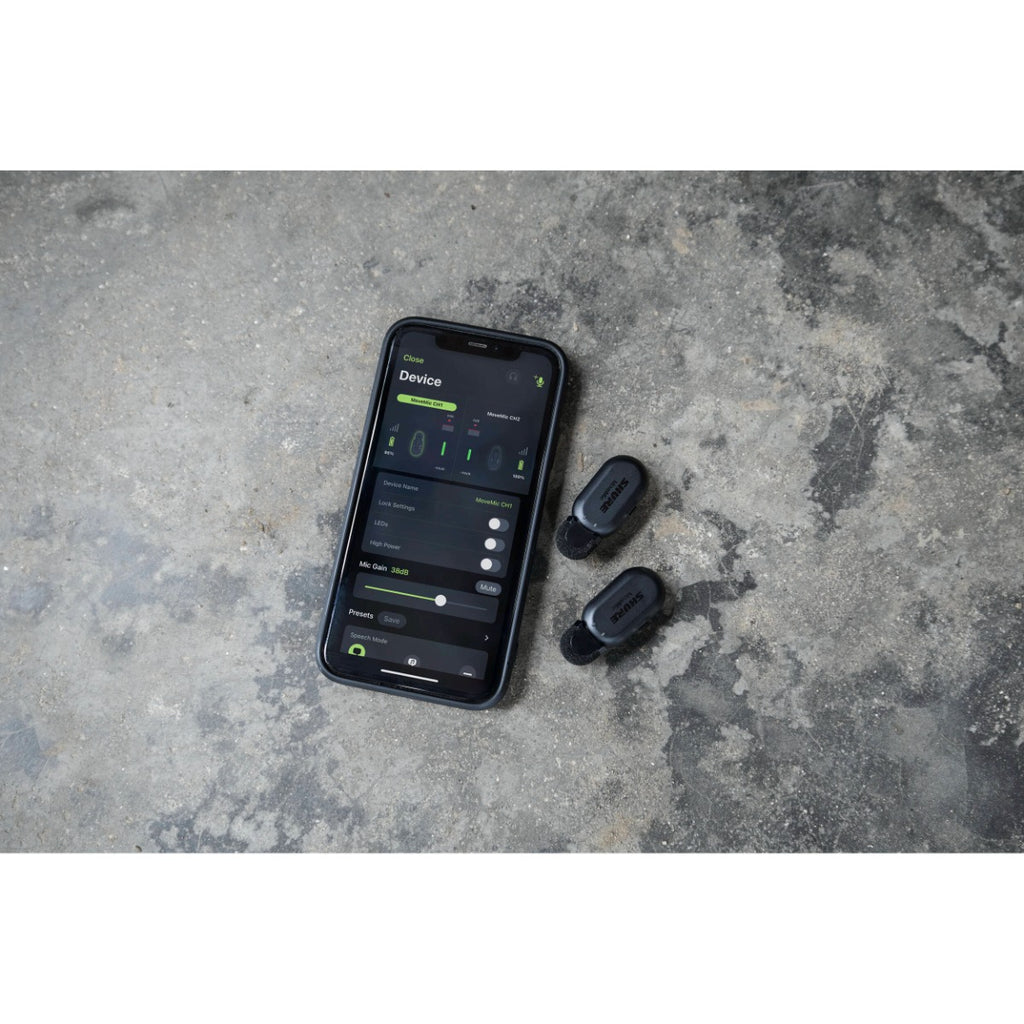 Shure MoveMic Two Receiver Kit - Two-Channel Wireless Lavalier Microphone System