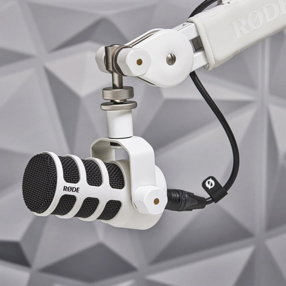 Rode PodMic Dynamic Podcasting Microphone - White 