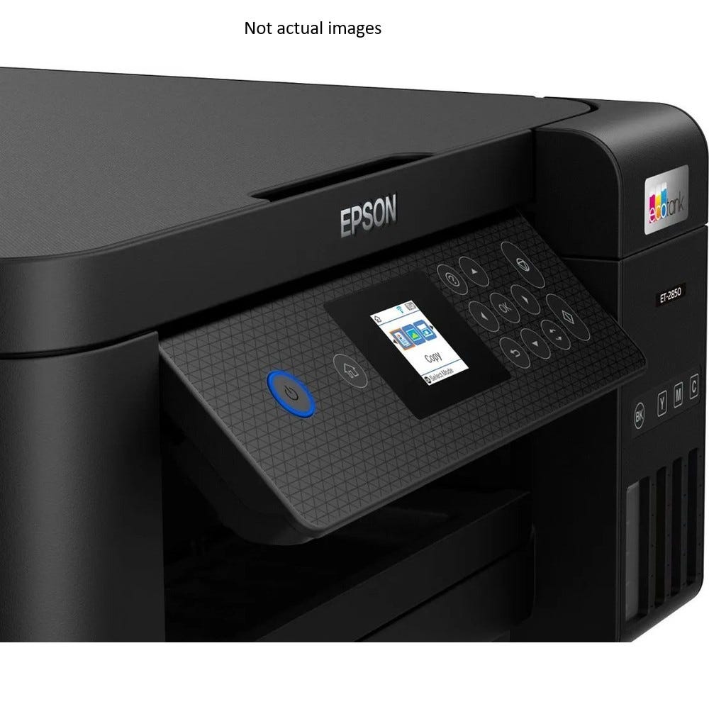 Used Epson EcoTank ET-2850 4 Colour Multifunction Printer SN XAFE022210