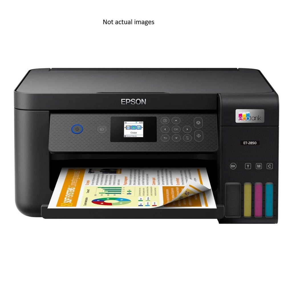 Used Epson EcoTank ET-2850 4 Colour Multifunction Printer SN XAFE022210