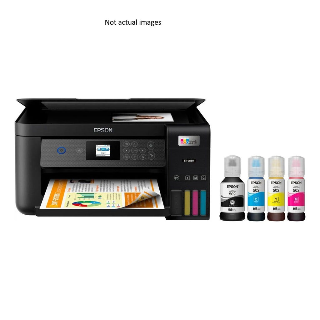 Used Epson EcoTank ET-2850 4 Colour Multifunction Printer SN XAFE022210