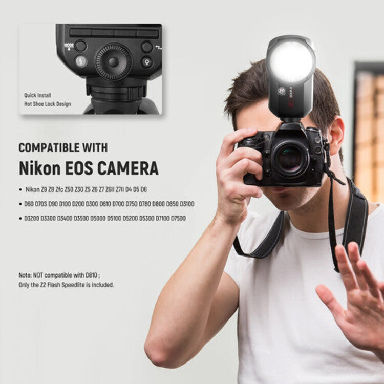 NEEWER Z2-N TTL Round Head Flash Speedlite - Nikon
