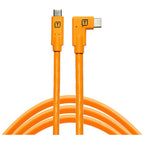 Tether Tools Tetherguard Leverlock Plate + USB-C 4.6m Orange Right Angle Org Kit 