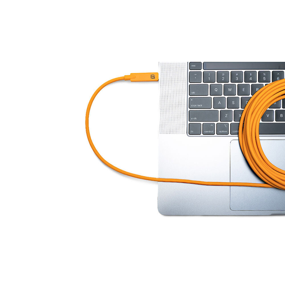 Tether Tools Tetherguard Leverlock Plate + USB-C 4.6m Orange Right Angle Org Kit 