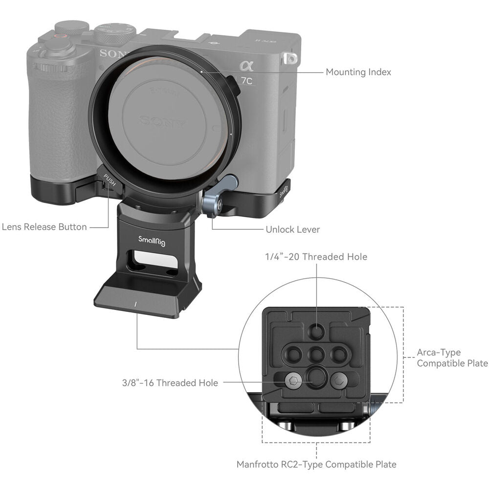 SmallRig Horizontal-to-Vertical Mount Plate Kit for Sony Alpha 7C II