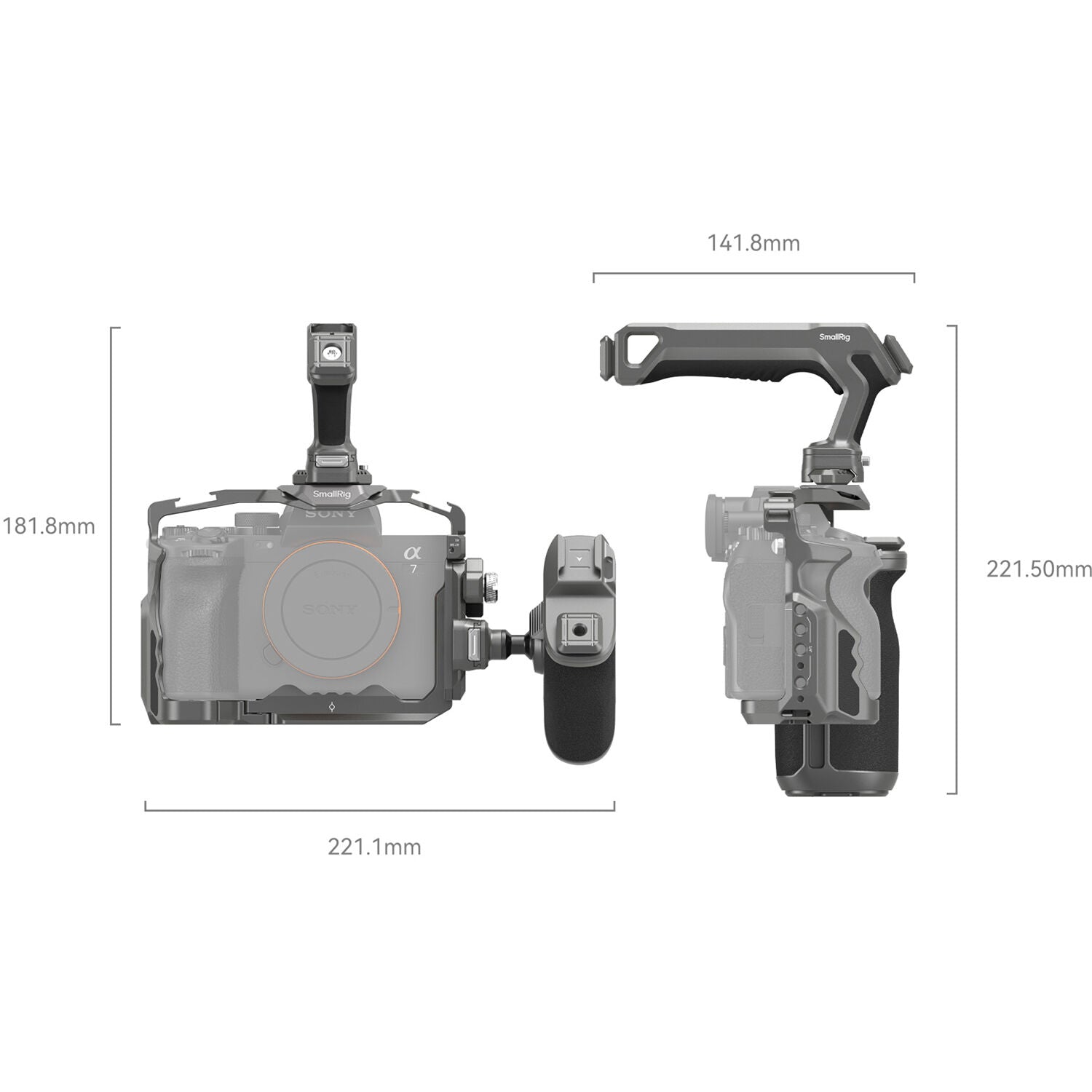 SmallRig HawkLock Quick Release Advanced Cage Kit for Sony Alpha 7R V / Alpha 7 IV / 