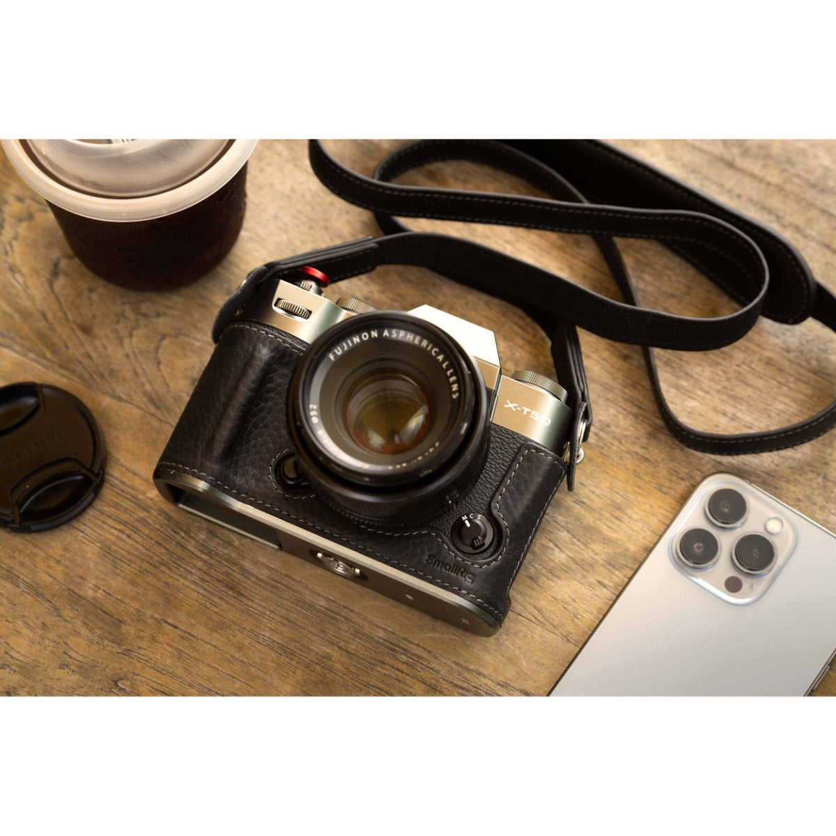 SmallRig Leather Half Case Kit for FUJIFILM X-T50 (Black) 4709