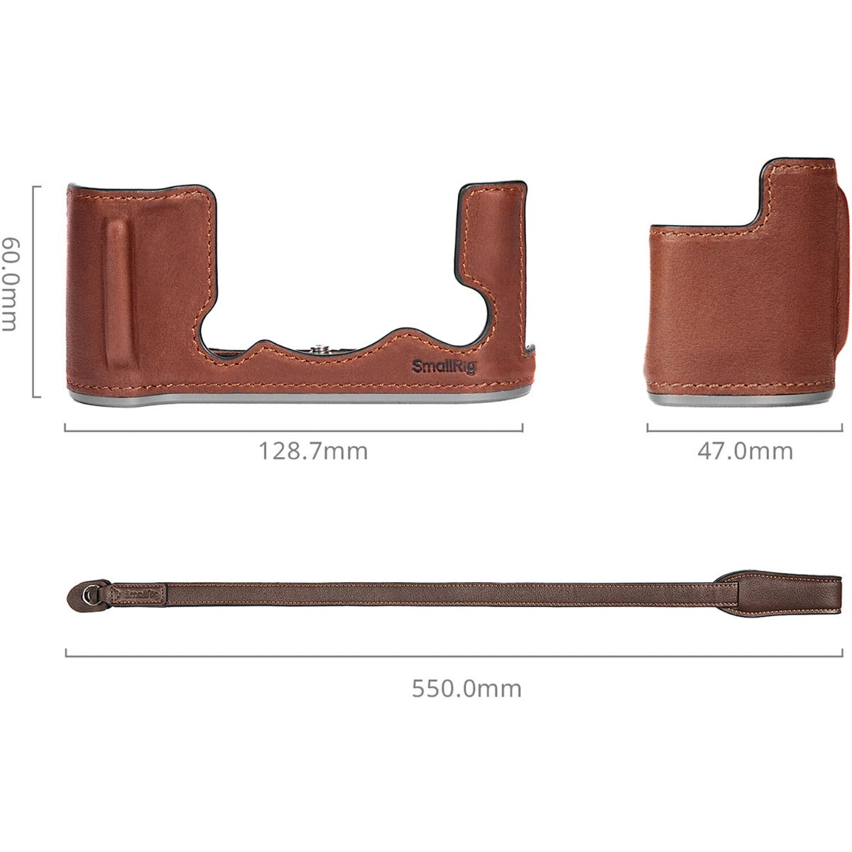 SmallRig Leather Half Case Kit for FUJIFILM X-T50 (Brown) 4710