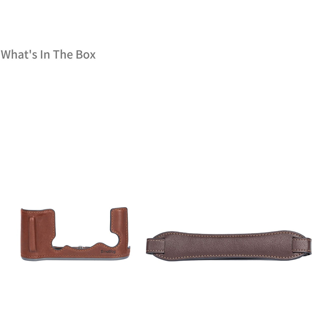 SmallRig Leather Half Case Kit for FUJIFILM X-T50 (Brown) 4710