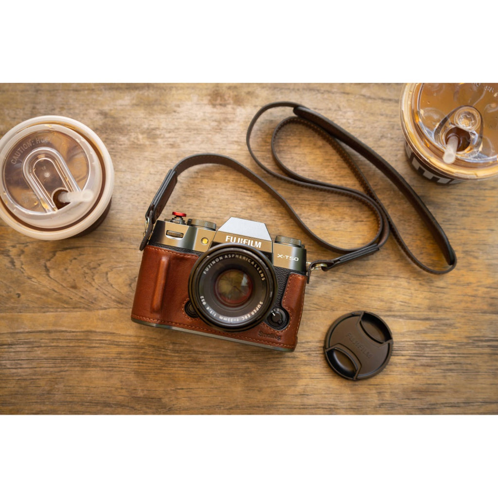 SmallRig Leather Half Case Kit for FUJIFILM X-T50 (Brown) 4710