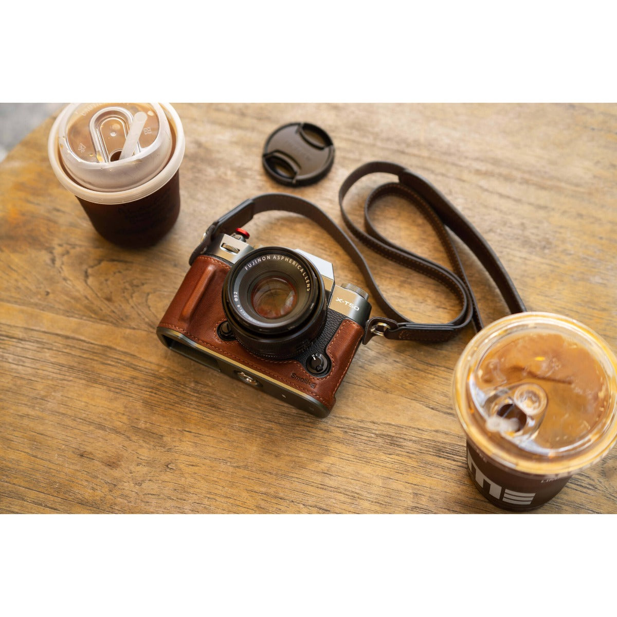 SmallRig Leather Half Case Kit for FUJIFILM X-T50 (Brown) 4710