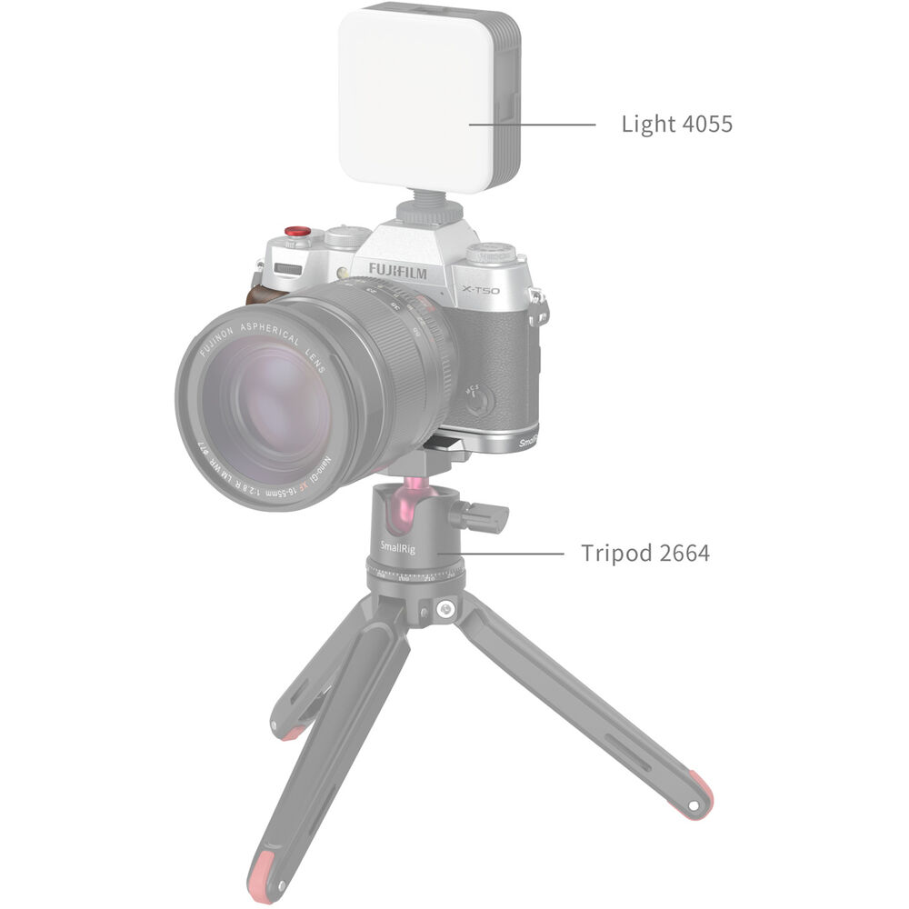 SmallRig Wooden L-Shape Grip for FUJIFILM X-T50 (Silver) 4735