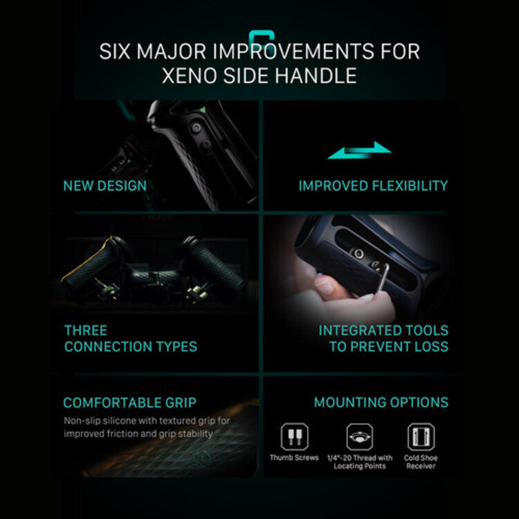Tilta Iron Head Xeno Side Handle - Dual Screw Interface - Black