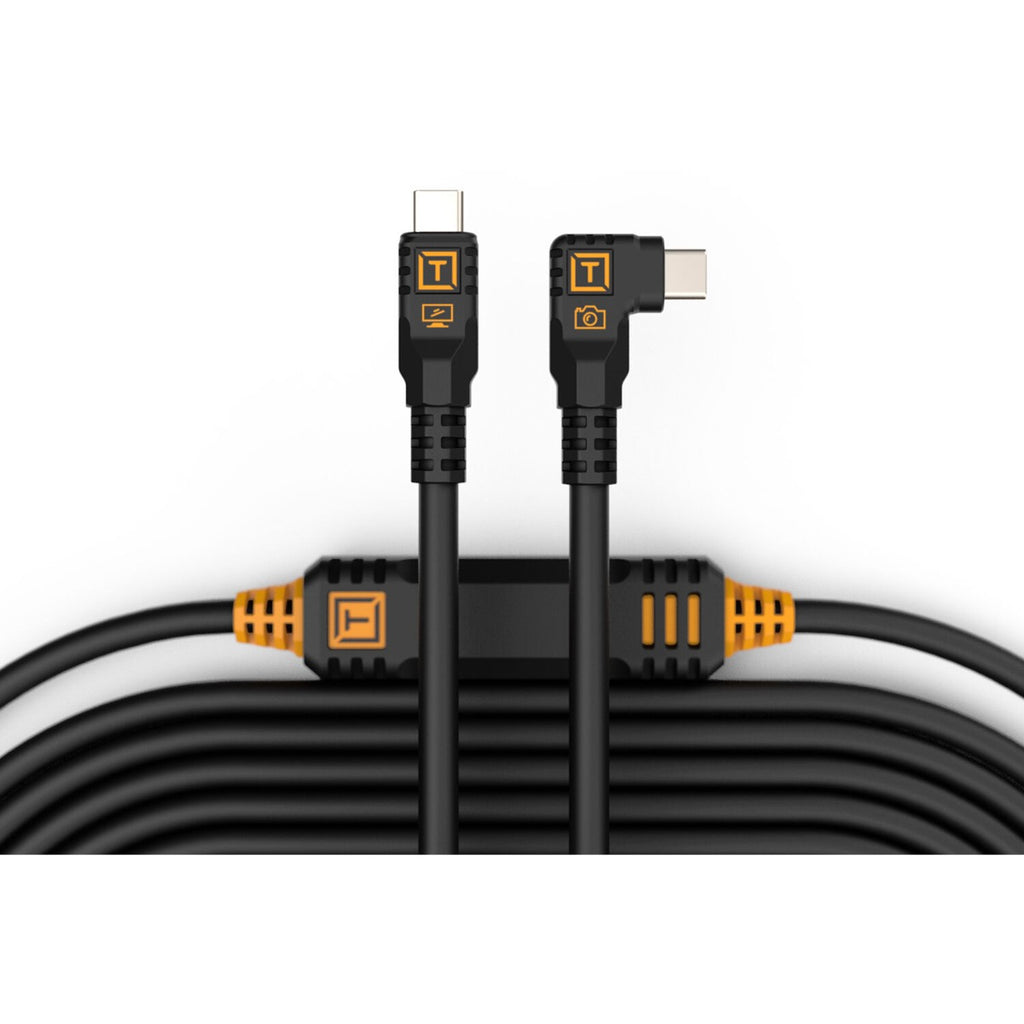 Tether Tools TetherPro 9.4m USB-C/USB-C Straight To Right Black