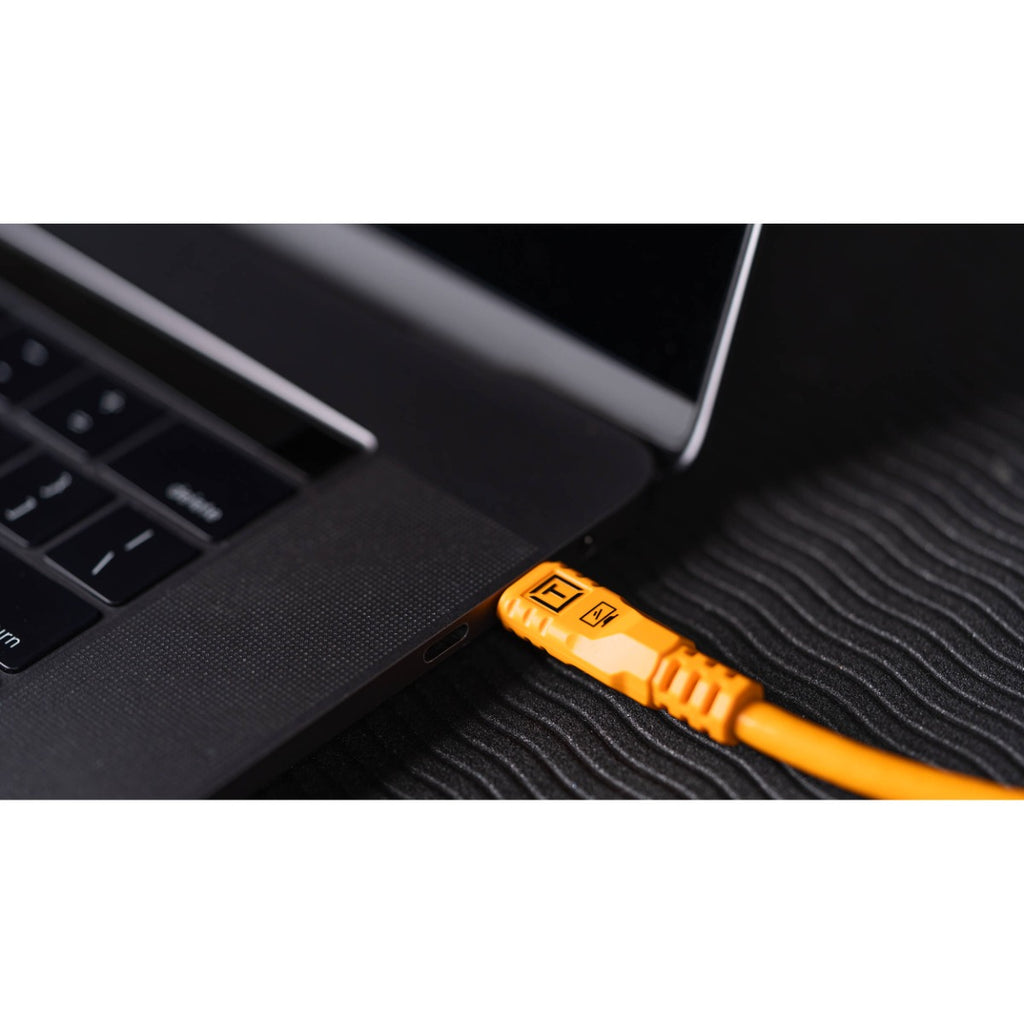 Tether Tools TetherPro 9.4m USB-C/USB-C Straight To Right Orange