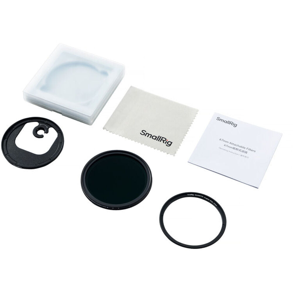 SmallRig Attachable VND Filter Kit ND2-ND32 (1-5 Stop) with M-mount Filter Adapter 67mm