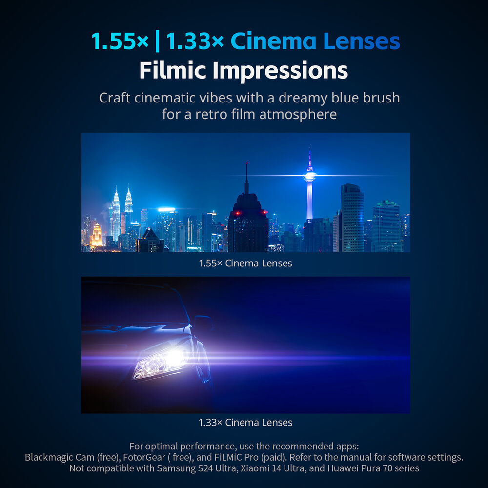 SmallRig 1.33x Anamorphic Lens for Mobile Phone (T-mount) 4590