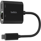 Belkin Connect USB-C to Ethernet Cable with Charging Adapter (Black) 