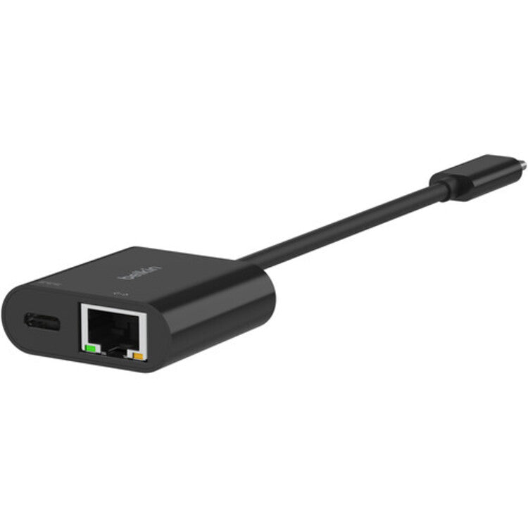 Belkin Connect USB-C to Ethernet Cable with Charging Adapter (Black) 
