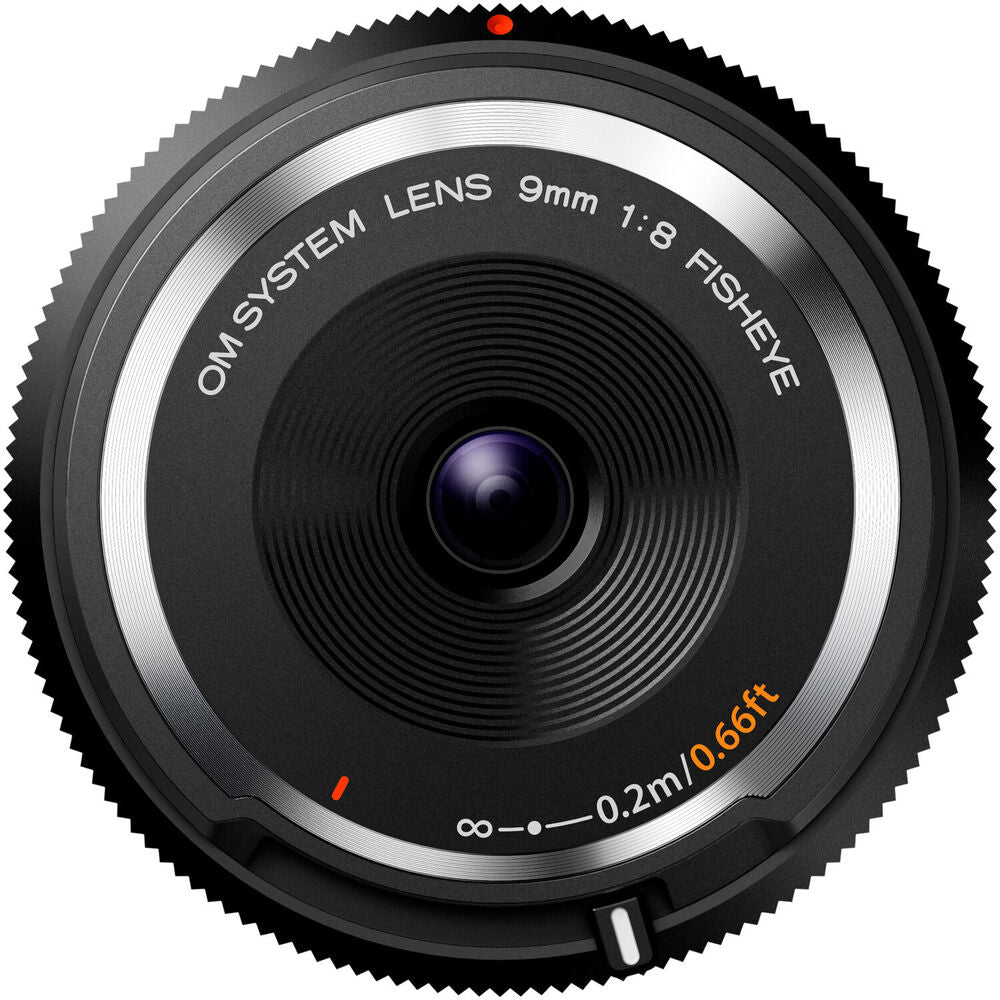 OM System BCL-0980 9mm Fisheye Black Body Cap Lens