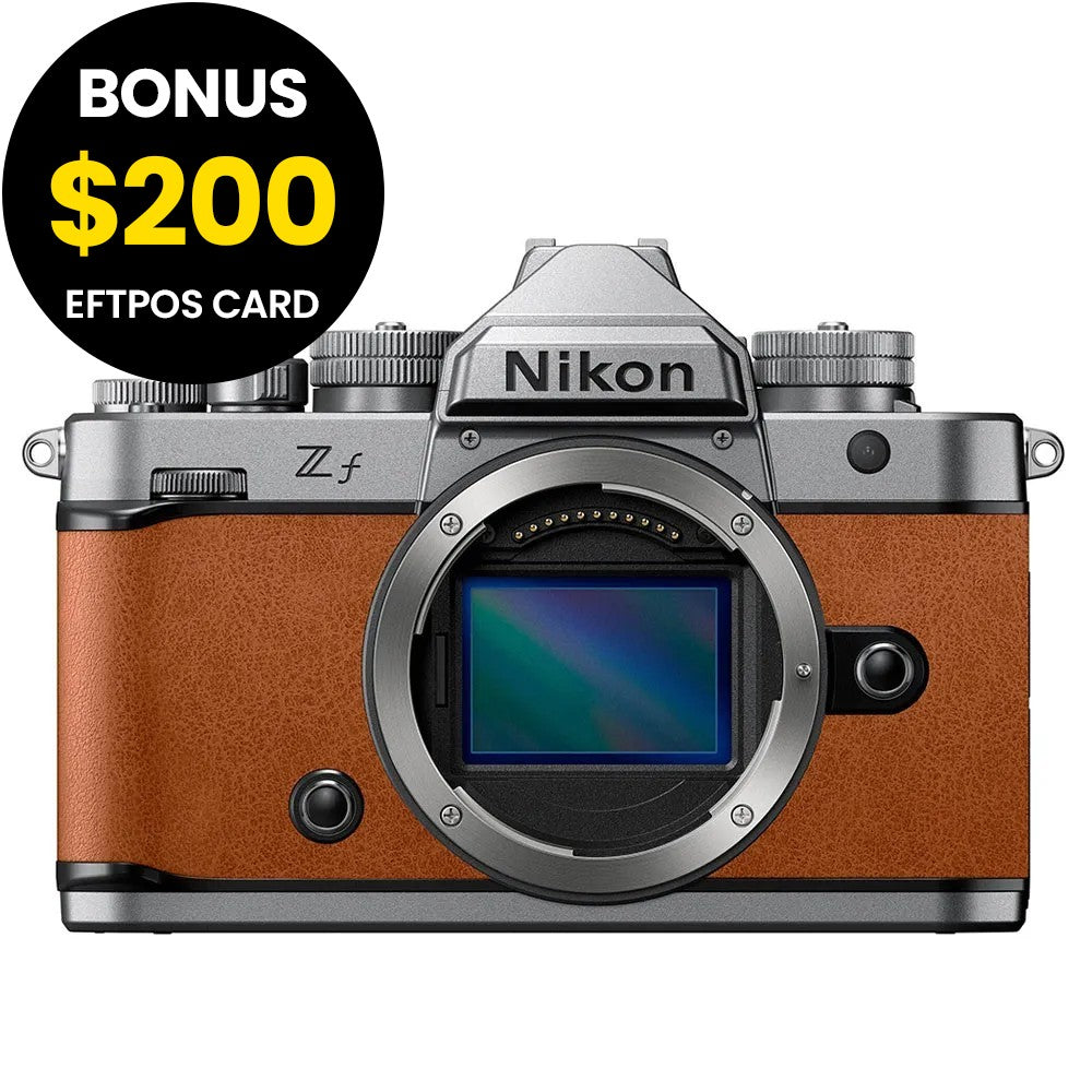 Nikon Z f Body (Silver/Cognac Brown)