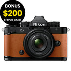 Nikon Z f with Z 40mm f/2 Lens Kit (Black/Cognac Brown)
