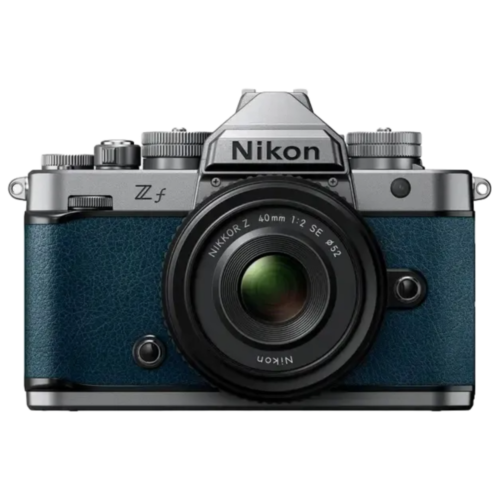 Nikon Z f with Z 40mm F/2 Lens Kit (Silver/Indigo Blue)