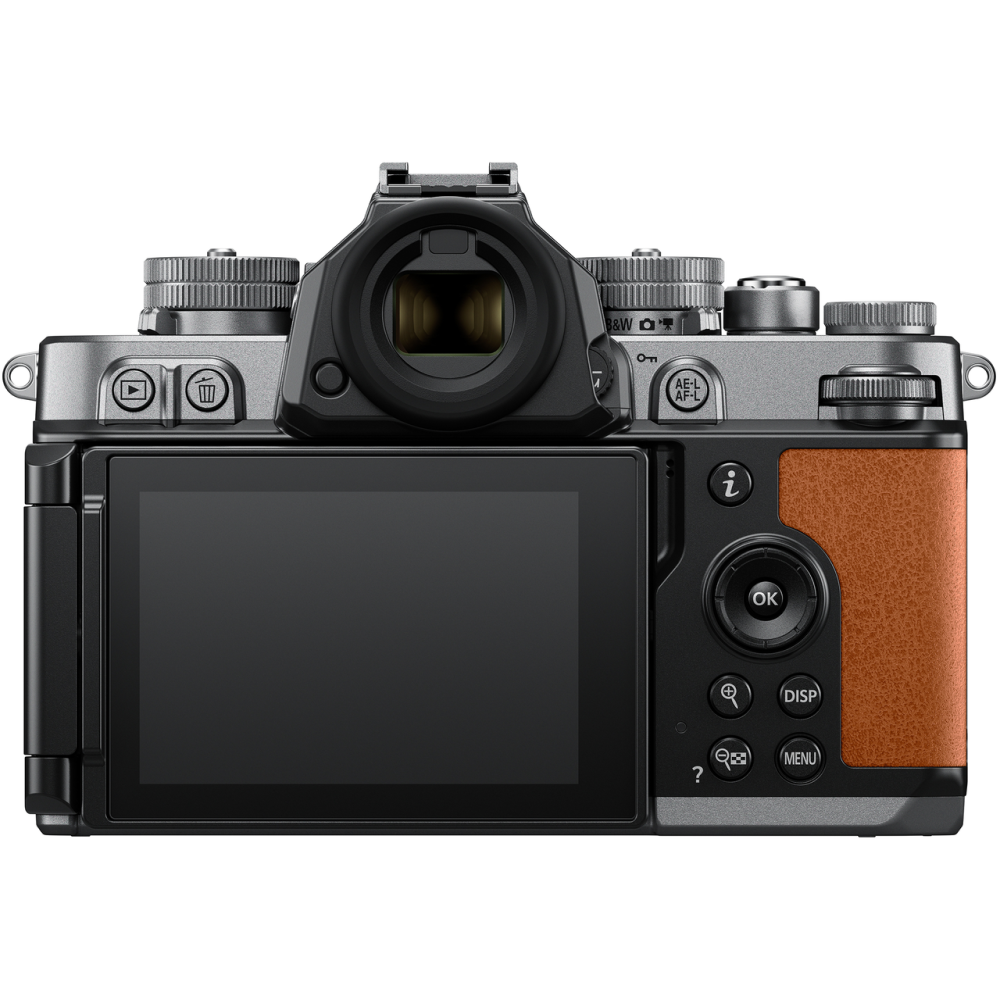 Nikon Z f with Z 40mm F/2 Lens Kit (Silver/Cognac Brown)