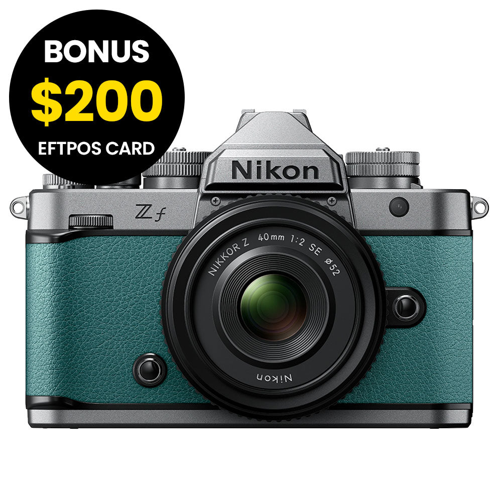 Nikon Z f with Z 40mm f/2 Lens Kit (Silver/Teal Blue)