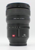 Used Panasonic Lumix 50mm f1.4 S Pro Prime lens SN: xf9cb100959