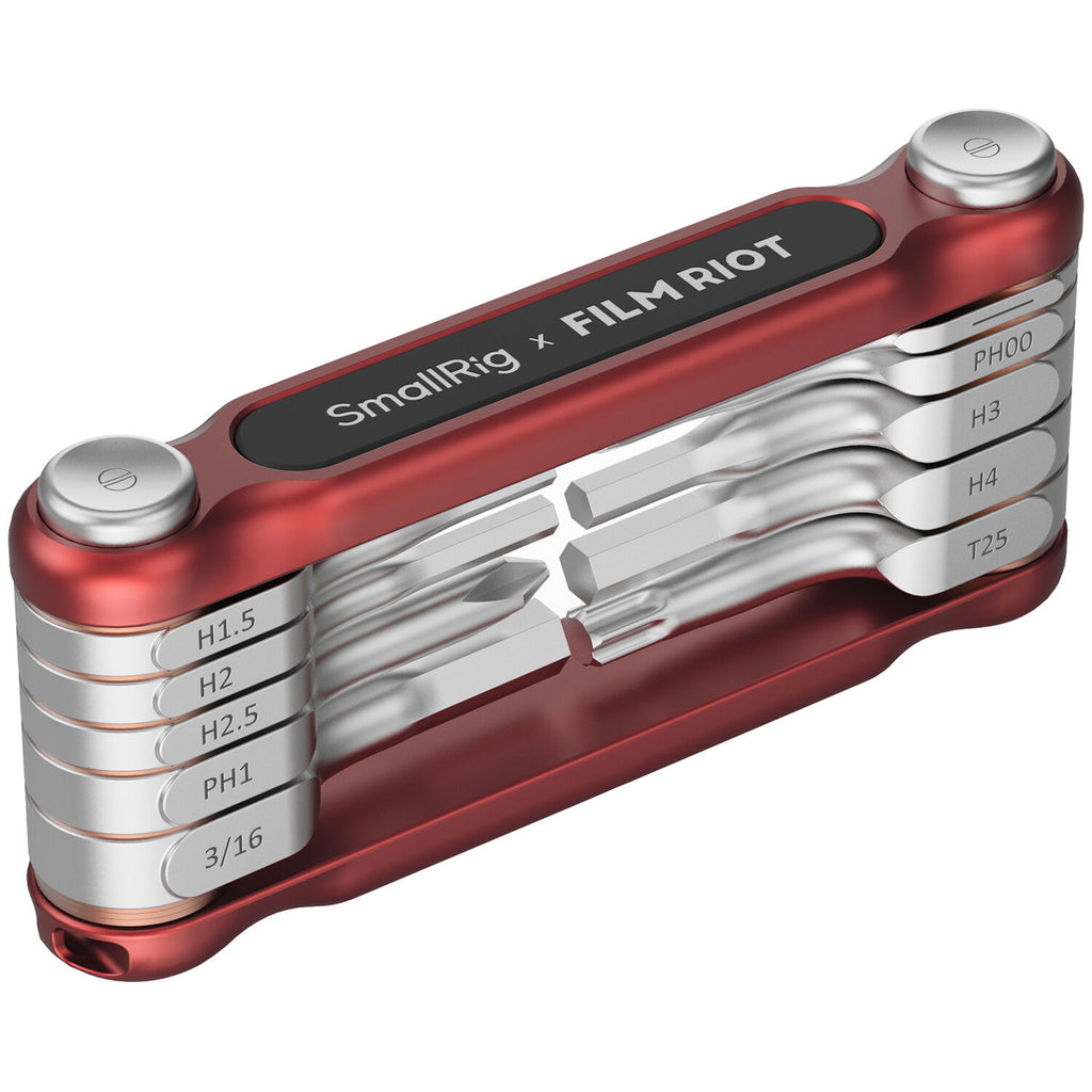 SmallRig x FILM RIOT 10-in-1 Folding Wrench Set with Multi Angle - Red