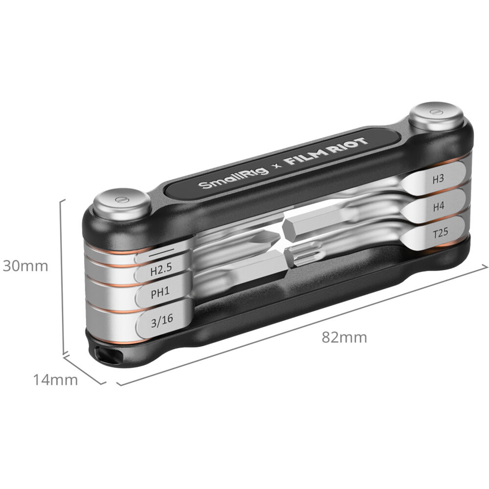 SmallRig x FILM RIOT 7-in-1 Folding Wrench Set with Multi Angle - Black