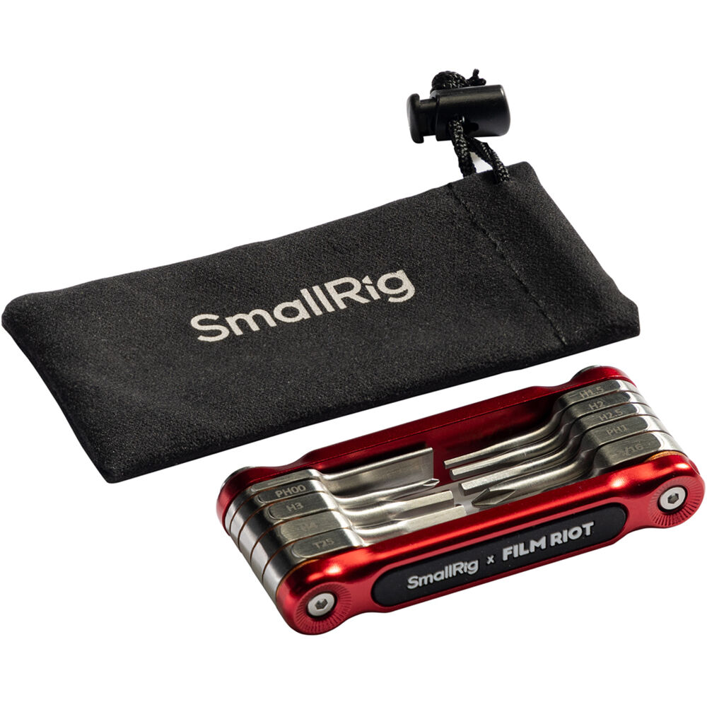 SmallRig x FILM RIOT 10-in-1 Folding Wrench Set with Multi Angle - Red
