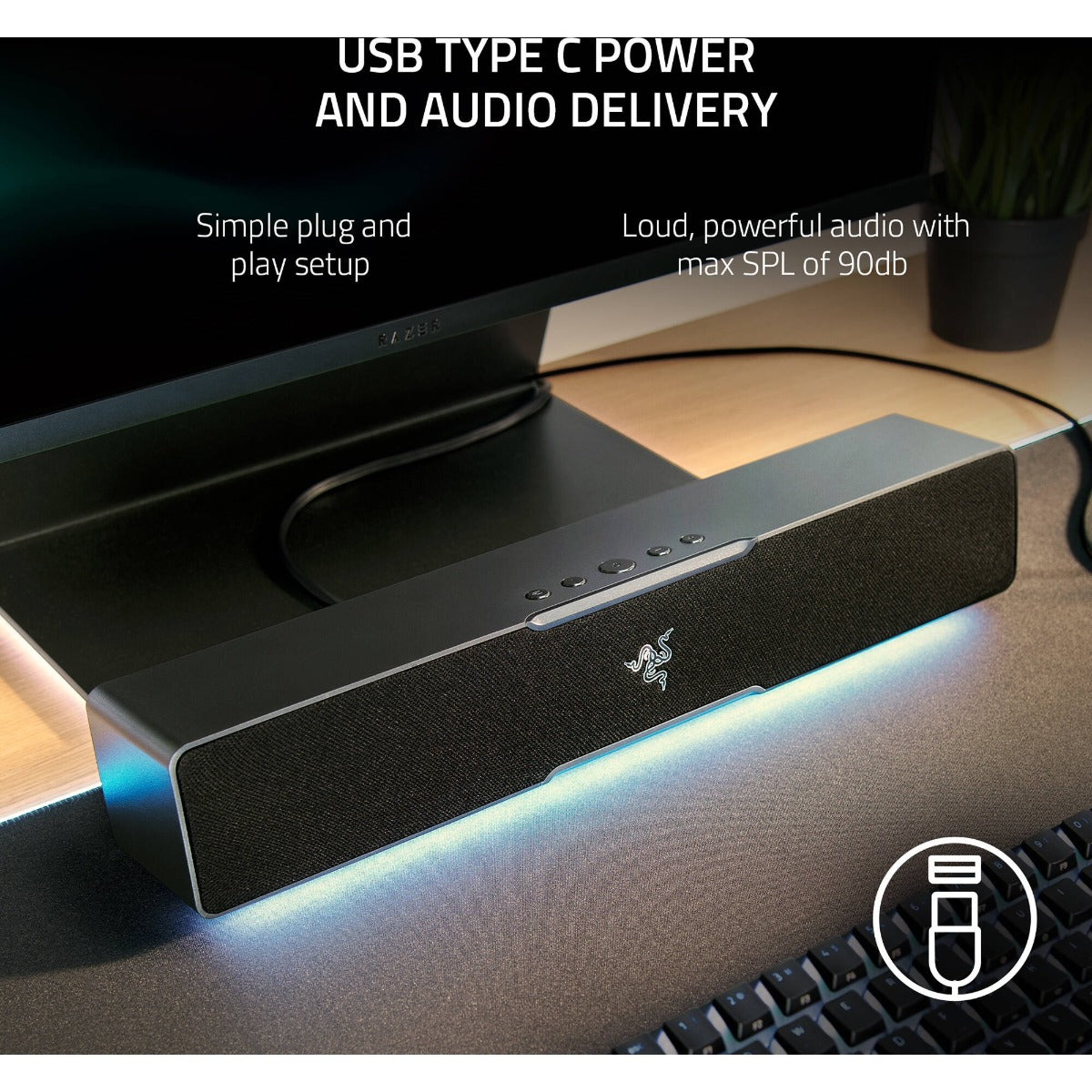 Razer Leviathan V2 X PC Soundbar with Full-Range Drivers