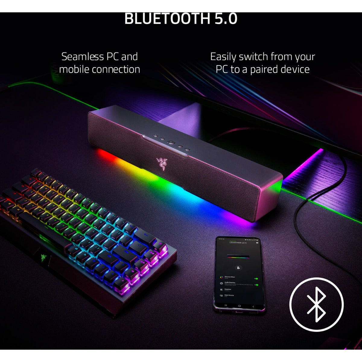 Razer Leviathan V2 X PC Soundbar with Full-Range Drivers
