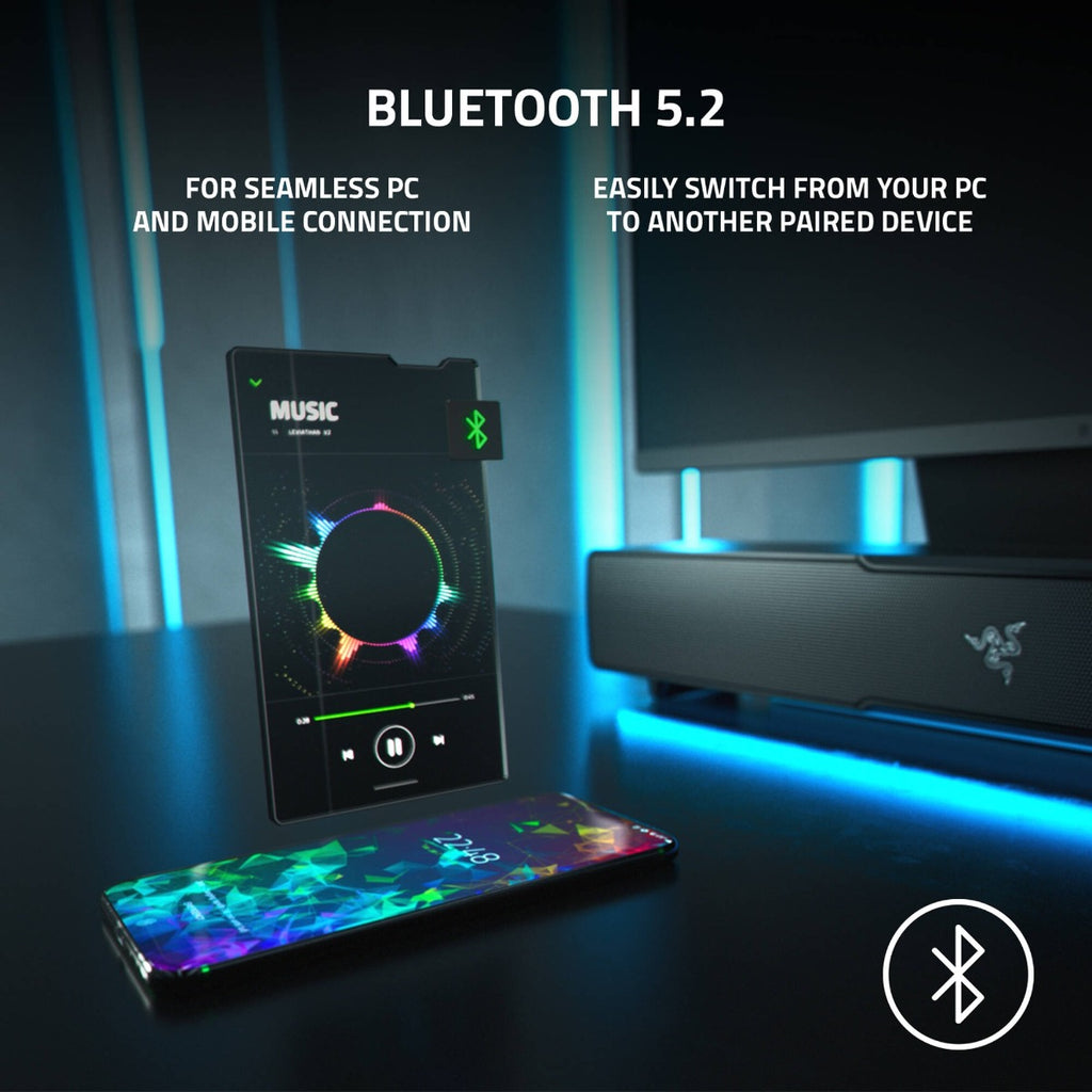  Razer Leviathan V2 PC Gaming Soundbar with Subwoofer 