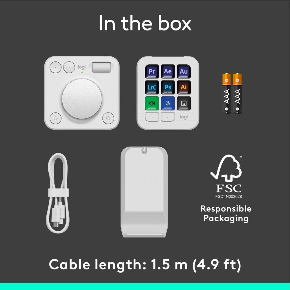 Logitech MX Creative Console (Pale Grey)