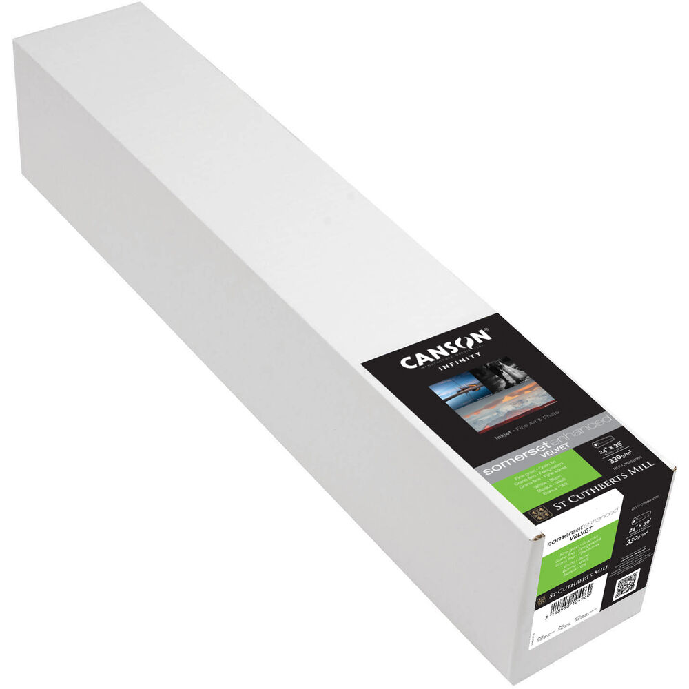 Canson Somerset Enhaced Velvet White 255GSM (610mm x 12m)