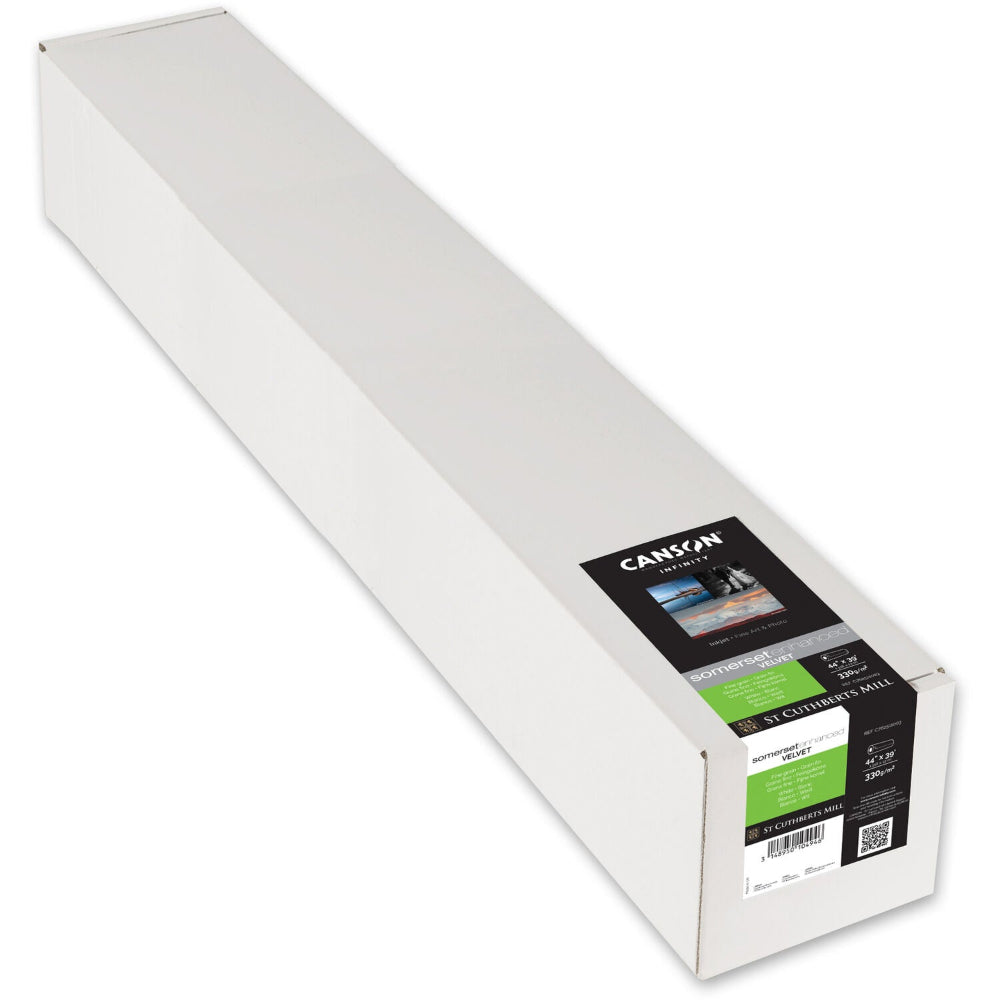 Canson Somerset Enhanced Velvet White 255GSM (1118mm x 12m)