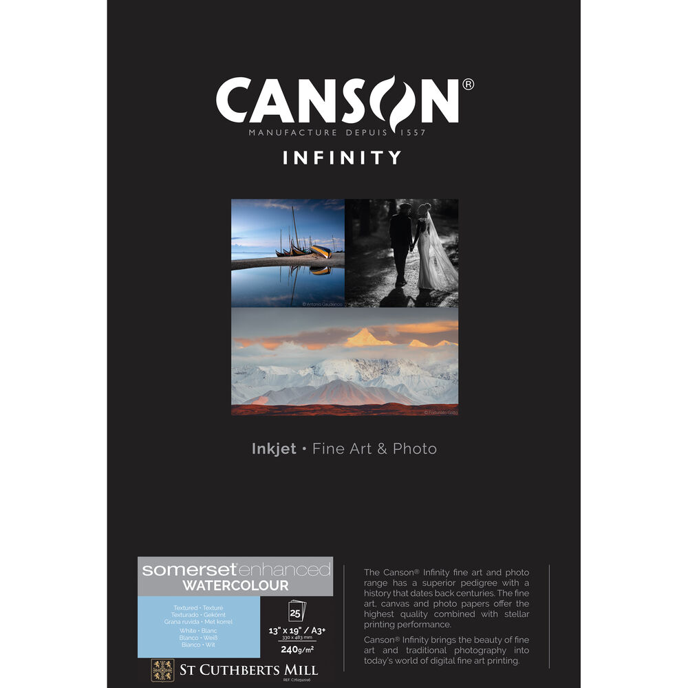 Canson Somerset Enhanced Watercolour Rag 240GSM (A3+)