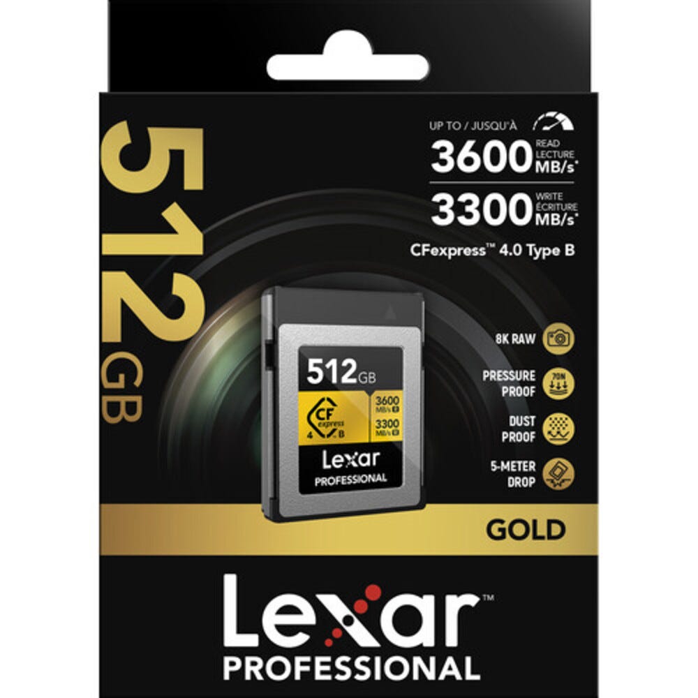 Lexar Professional Gold Series CFexpress 4.0 Type B Card - 512GB