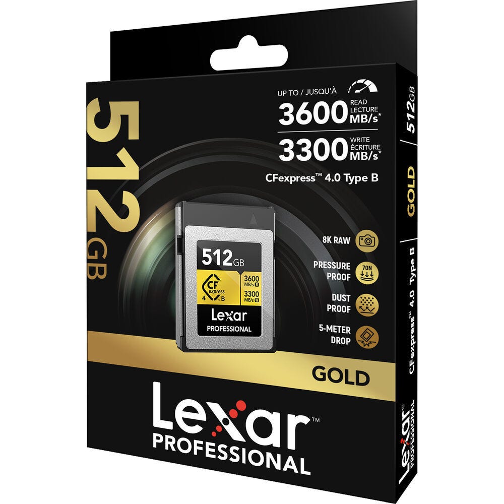 Lexar Professional Gold Series CFexpress 4.0 Type B Card - 512GB