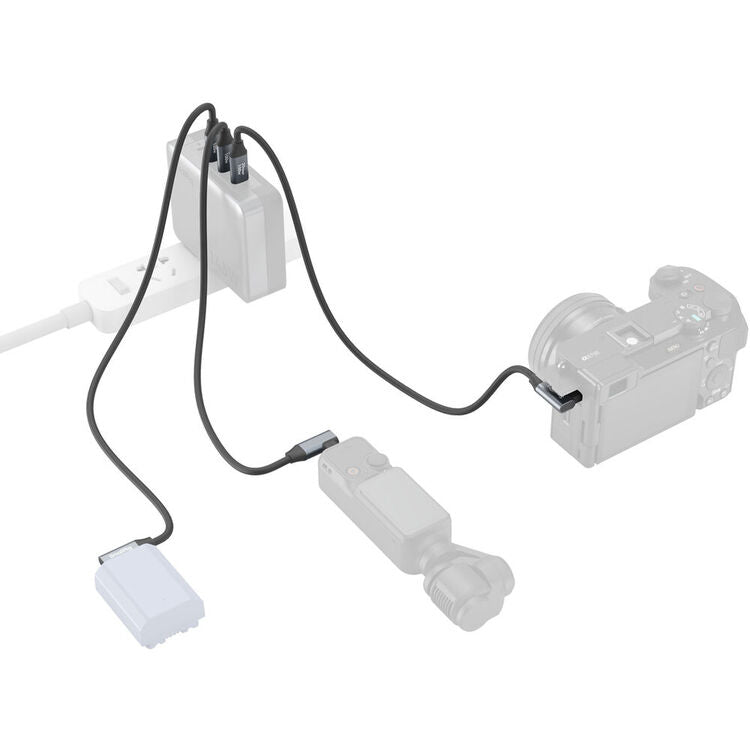 SmallRig USB-C (Straight) to USB-C (Angled) Data Cable (35cm / 13.8in) 4790