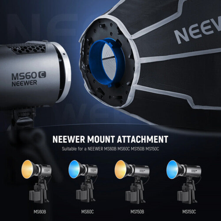 NEEWER NS3P 30cm Quick Release Softbox with Grid - NEEWER mount
