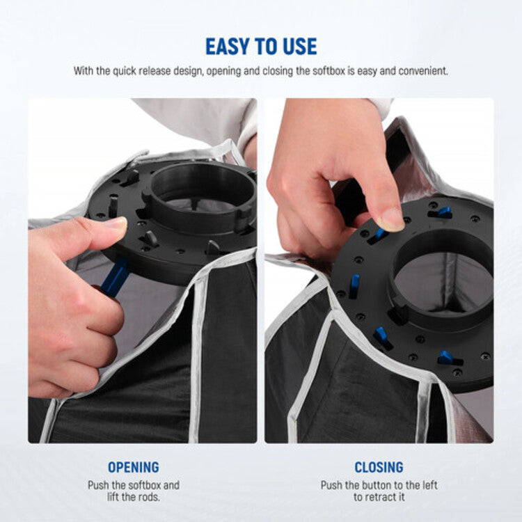 NEEWER NS4P 50cm Quick Release Softbox with Grid - NEEWER mount